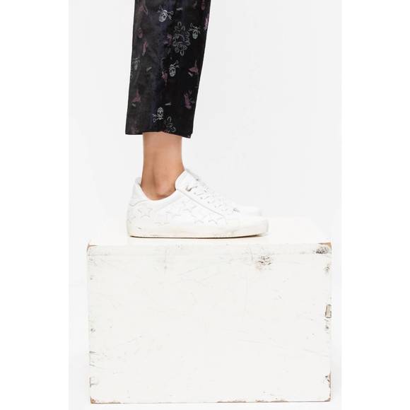 NEW ZADIG & VOLTAIRE stars sneakers in blanc - Picture 1 of 6